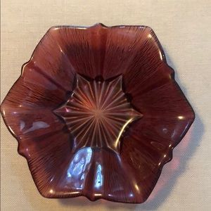 Glass flower bowl